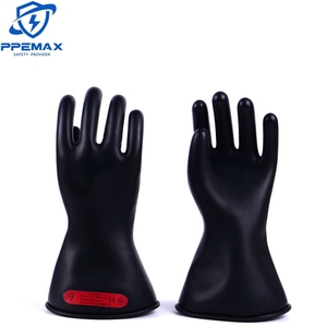 14 inch veiligheidsisolatiehandschoenen, dielektrische klasse 0 EN60903 gecertificeerd, 1000V AC, tweekleurig rubber, bescherming tegen elektrische schokken - Product Image 2