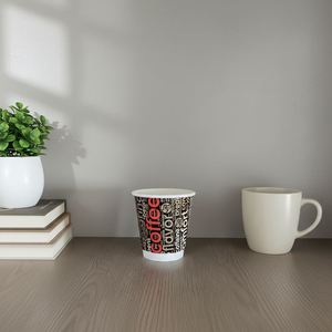 Gobelets en papier jetables à double paroi écologiques de différentes tailles (8 oz, 12 oz, 16 oz) pour café, chocolat, jus - Product Image 2
