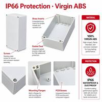 Boîtiers d'instruments électroniques en plastique ABS IP66, petit boîtier de commande électronique pour boîtes de jonction électriques