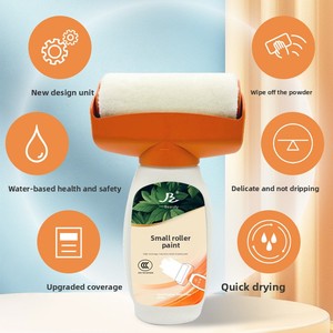 <span class=keywords><strong>Peinture</strong></span> murale blanche en rouleau, latex inodore à base d'eau pour retouches à domicile, couvrance élevée pour graffitis, séchage rapide, 500g - Product Image 1