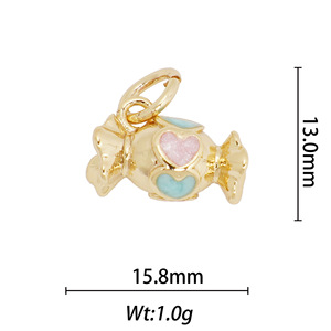 Cute Food Shape Charms Gold Plated Stainless Steel Pendant For DIY Necklace Unisex Gift Accessory - Product Image 4