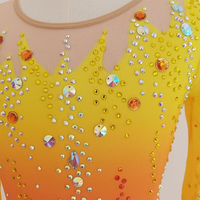 Robe de patinage artistique LIUHUO pour filles, couleur dégradée, strass étincelants, tenue de compétition BD1890