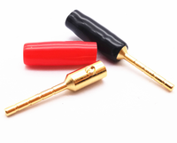 Fiche banane mâle 2mm pour câble haut-parleur vis connecteur de verrouillage cuivre plaqué or broche longue