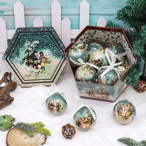 Ensemble de 14 boules de Noël pour découpage, décorations du Nouvel An, ornements suspendus, modèle 75 205L - Product Image 2