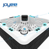 JOYEE Jacuzzi de jardin de haute qualité en acrylique importé, avec système Balboa, pour hydrothérapie, bain à remous extérieur et fonction de bain à remous