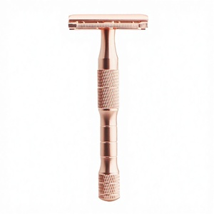 มีดโกนสองใบมีดแบบปลอดสารพิษ สีดำด้าน ผลิตจากสแตนเลสสตีล ใช้ซ้ำได้ สำหรับโกนขนบิกินี่ ใบหน้า ร่างกาย ใช้ได้ทุกวัน สำหรับการดูแลตัวเองที่บ้านหรือร้านเสริมสวย - Product Image 3