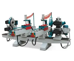 Heavy-duty woodworking Automatic double two end head cutting slotting saw wood milling tenon tenoner machine cut off saw
