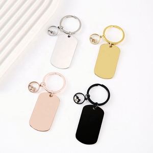 Placa de Identificación para Perro en Forma de Cruz, Grabado Láser en Forma de Corazón, Impresión UV a Color, Material de Acero Inoxidable en Blanco para DIY, Llavero de Metal - Product Image 4