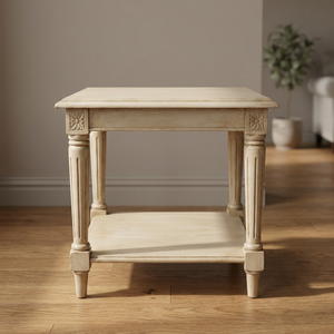 Mesa de Centro Tradicional de Madera Maciza con Estante de Almacenamiento, Estilo Antiguo, Muebles para Sala de Estar - Product Image 6