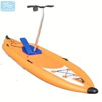 Vélo aquatique à pédale, grand tapis flottant plat SUP, monoplace, pliable rapidement, pour hôtel, de Chine, Lumark, OEM, logo personnalisé