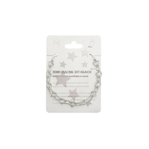 Tobillera Angelina de Acero Inoxidable con Nudo de Estrella, Plateada, Unisex, Joyería para Regalo - Product Image 1