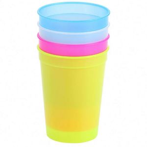 Custom 16oz <b>Reusable</b> Eco-Friendly Plastic Drinking <b>Cup</b> with Tumbler Lid Straw Customized Color & Logo-Back to School - Product Image 3