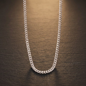 Collar de cadena de eslabones tipo curb de plata de ley 925 para hombre y mujer, cadena de eslabones sólidos, joyería de plata clásica unisex, regalo al por mayor. - Product Image 4