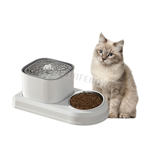 Dispenser air otomatis 2 in 1, Dispenser air minum kucing dan mangkuk makanan untuk kucing dan anjing - Product Image 1