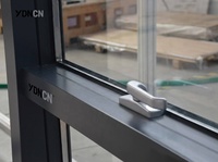 Ventana Fija de Techo y Piso Estilo Rústico YDNCN, de Aleación de Aluminio, con Diseño de Persiana Horizontal de Acero Inoxidable, Doble Vidrio, Insonorizada y con Aislamiento Térmico