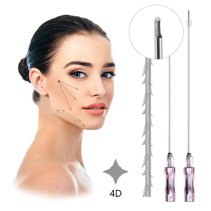 <span class=keywords><strong>Hilos</strong></span> <span class=keywords><strong>de</strong></span> PCL con púas 4D tipo L <span class=keywords><strong>de</strong></span> 18G y 100mm para lifting facial en clínicas médicas - Product Image 1