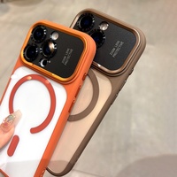 Étui de téléphone magnétique transparent de luxe en ABS avec protection complète de l'objectif de l'appareil photo pour 17/Air/16/15/14/13 Pro Max, coque antichoc