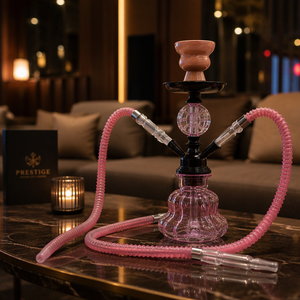 Mini Chicha Arabe Double Tuyau en Verre Acrylique – Kit <span class=keywords><strong>de</strong></span> Fumée Portable pour Bar et Fêtes - Product Image 5