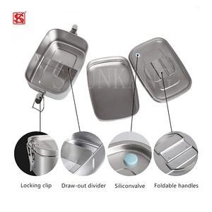SUS304 thép không gỉ di động <span class=keywords><strong>3</strong></span> ngăn thân thiện với môi Hộp Ăn Trưa với không khí chặt chẽ Nắp thực phẩm lưu trữ <span class=keywords><strong>container</strong></span> - Product Image 3