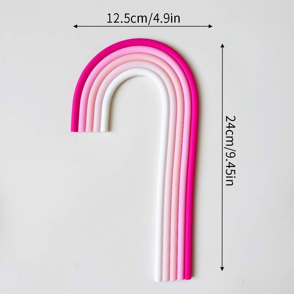 กาวอ่อน-สีชมพูและสีขาวรุ้งขนาดใหญ่