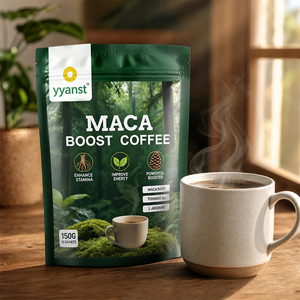 Poudre de café Maca Boost 15 sachets 150g avec racine de Maca, Tongkat Ali et L-Arginine pour la vitalité quotidienne des adultes, complément alimentaire - Product Image 2