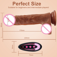 Pénis artificiel en caoutchouc de haute qualité, en silicone liquide, long de 8,66 pouces, gode télescopique, gros pénis, jouets sexuels pour femmes