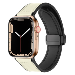 Cinturini in Pelle Magnetici in Silicone per <span class=keywords><strong>Apple</strong></span> <span class=keywords><strong>Watch</strong></span> Ultra 49mm <span class=keywords><strong>45</strong></span> 44 41 42 40 38mm e per Samsung 20mm 22mm Cinturino Sostitutivo - Product Image 4