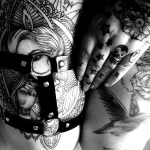 Nuevas mujeres de cuero correa de muslo liguero elástico maquillaje pierna liguero decoración arnés Sexy mujer ligas Punk Goth Leglet cinturón - Product Image 2