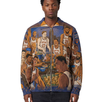 Cardigan en tricot personnalisé pour homme, imprimé en 3D, viscose/coton, style sportif, entièrement imprimé, fermeture éclair, OEM