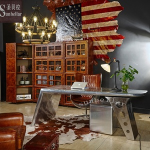 <span class=keywords><strong>Scrivania</strong></span> ad ala da aviatore su misura in vendita mobili da aviazione a soppalco in alluminio lucidato a mano in alluminio lucidato a mano - Product Image 4