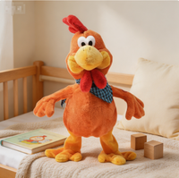 Série de jouets en peluche Cactus Poulet Dansant Amusant, chantant et marchant, en coton PP, pour fêtes, unisexe, jouets anti-stress, animaux doux