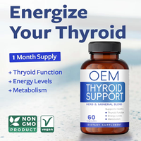 Capsules de soutien de la thyroïde OEM/ODM - Complexe végétal puissant avec vitamine B12, magnésium, zinc et iode |   Complément alimentaire pour la santé de la thyroïde