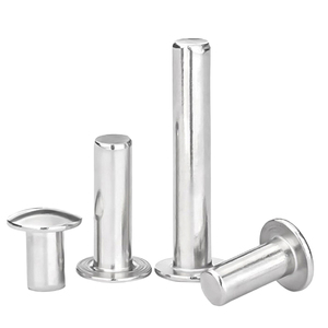 10 pièces/sac Rivets pleins à tête plate-ronde en acier inoxydable 304 de qualité supérieure M2-M6 personnalisables Grade A2-70 Plage de préhension 2-8 - Product Image 3