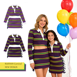 2026 Ruidian Spring OEM Pre-Ordine Nuovo Design Gonna da Carnevale con Frange per Ragazze <span class=keywords><strong>Abbigliamento</strong></span> Coordinato Mamma e Figlia Set da Carnevale <span class=keywords><strong>a</strong></span> Righe per Ragazze - Product Image 5