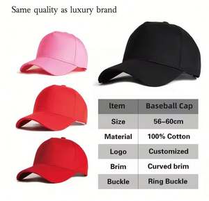 Casquettes de baseball classiques personnalisées avec logo, de haute qualité, en gros, pour hommes, TCAP Chine - Product Image 3