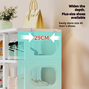 Zapatero Multicapa de Nuevo Diseño, Fácil de Montar, Organizador de <span class=keywords><strong>Zapatos</strong></span> de Plástico para el Hogar que Ahorra Espacio - Product Image 5