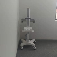 Chariot de travail mobile, chariot pour ordinateur portable, table d'hôpital, chariot à hauteur réglable, chariot pour ordinateur