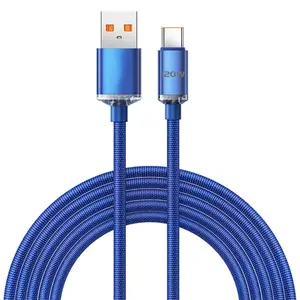 PD 120W USB para USB-C Cabo de carregamento super rápido para Xiaomi Samsung Huawei Tipo C Carregador Cabo de dados Wire Cord Acessórios para telefone