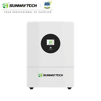 Accueil hybride 6kw photovoltaïque systèmes d'énergie solaire hybride domestique système d'énergie solaire kit solaire