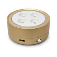 Lampe LED compacte et minimaliste à 4 trous, rechargeable par USB-C, RGB, pour armoire, placard, chambre, cadeau personnalisable