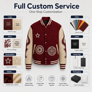 Giacca Varsity Personalizzata Doger con Strass, Rivetti, Fiamme, Bussola, Ricami Ornamentali, Maniche in Pelle, Giacca Varsity Pesante con Bordi a Costine - Product Image 5
