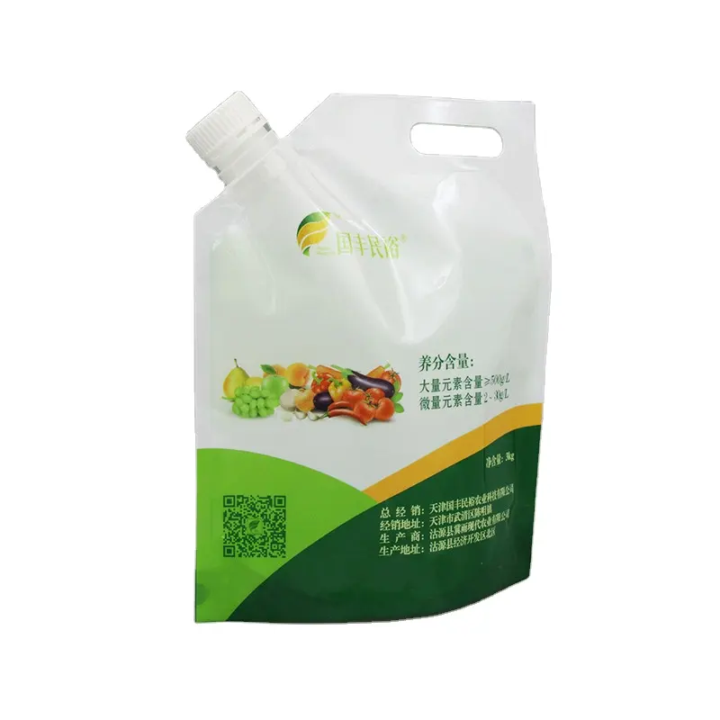 Hot Sale Colorful Fruit Juice Beverage Doypack Bag Liquid Packaging Plastic Spout Pouch