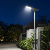 Lampadaire Solaire Intégré à Radar Micro-ondes 150W 200W 400W, Contrôle Intelligent par Minuterie, Faisceau Large, IP65, Garantie 3 Ans, Lampe Routière