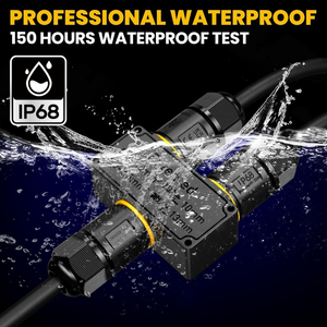 IP68 3-cách nhanh chóng kết nối cáp chống thấm nước kết nối y-hình đẩy dây 4mm-11mm cáp đồng và PC nhà ở - Product Image 4