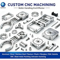 Composants robotiques usinés CNC sur mesure pour la manipulation de plaquettes, l'inspection et le traitement automatisé des plaquettes