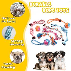 Toptan <span class=keywords><strong>20</strong></span> paket yavru interaktif yavaş besleyici çiğnemek oyuncaklar ile kauçuk peluş pamuk halat seti yıkılmaz kiti gıcırtılı köpek oyuncaklar - Product Image 5