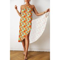 En existencias, bufanda de tiras con estampado de patrón para mujer, cubierta de playa, pareo envolvente, vestido de tirantes, traje de baño de playa