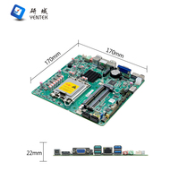 Placa Base Personalizada Intel Z390 LGA 1151 para Procesador I3 I5 I7, DDR3, MSATA, VGA, HD, LVDS, LAN, 6 RS232, 485 COM, Mini ITX para Escritorio