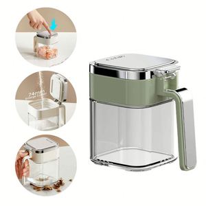 Kitchen Seasoning Powder Storage Container Condiment Canisters Pots Sugar Salt Bowl Glass <b>Spice</b> <b>Jar</b> With Stainless Steel Lid - Product Image 1