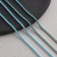 Nouvelle Chaîne Tennis Turquoise en Or Rempli 14K/Silver S925 de 2mm avec Sertissage à 4 Griffes pour la Fabrication de Bijoux Permanents DIY 2026